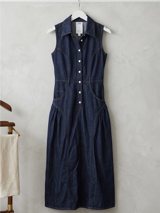 Fabrique Dresses & Skirts - Fabrique Anais Denim Sleeveless Midi dress